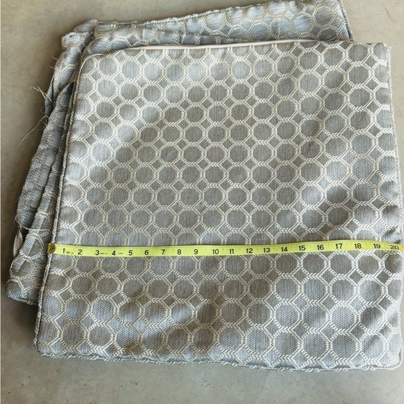 Beatrice Honeycomb Velvet Pillow Cover | 20x20 | Luxe Metal  4 Gray and Golden Geometric Hexagon Patterned Accent Pillow Cover 20” x 20”